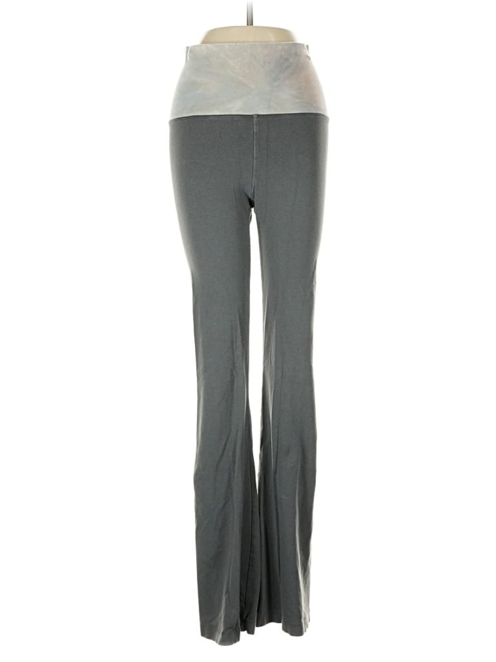Dark grey gray foldover flare leggings pastel marble band flare bootcut flared
